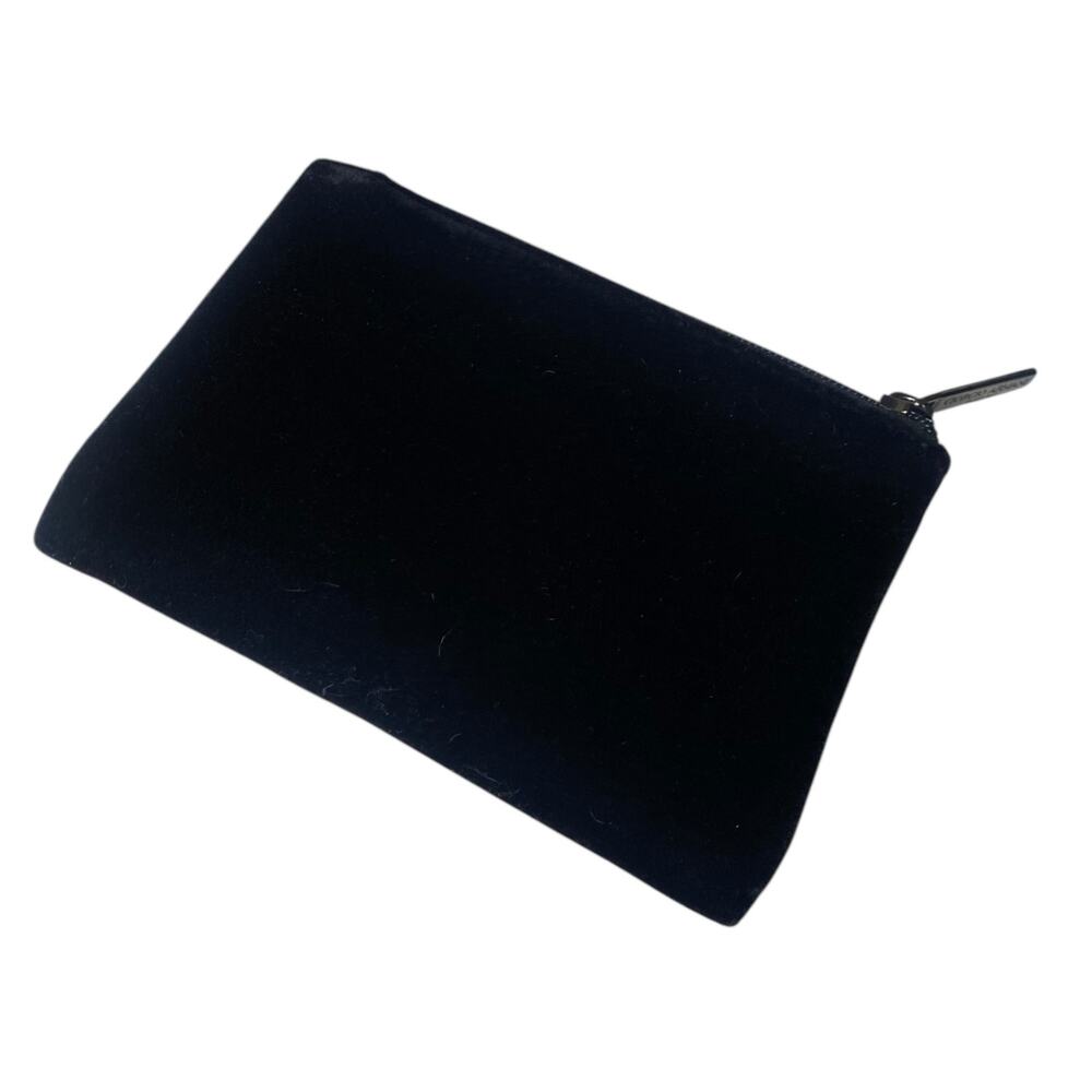NWOT Small Black Velvet Giorgio Armani Perfume Coin Purse with Zipper